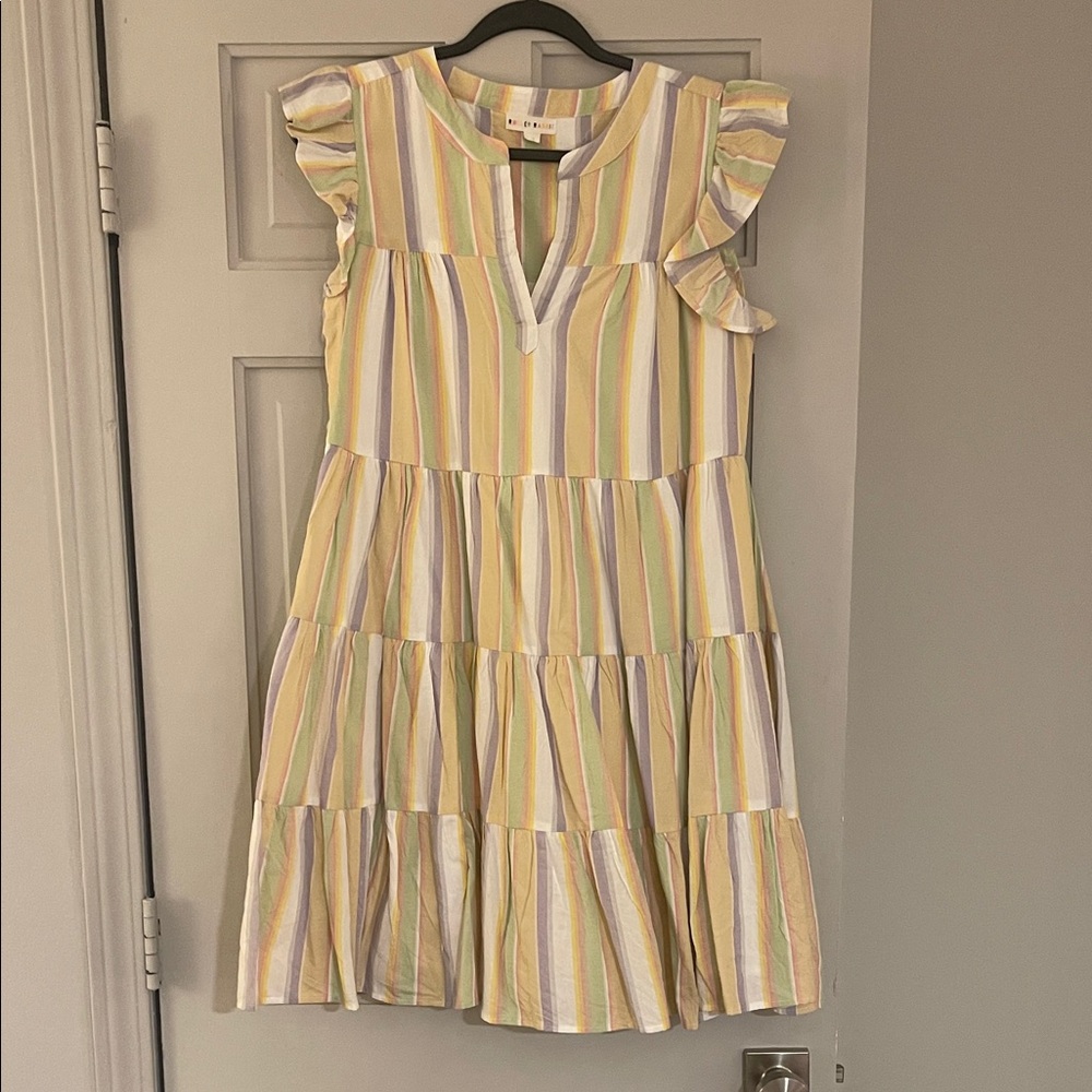 Roller Rabbit Pastel Striped Mini Dress